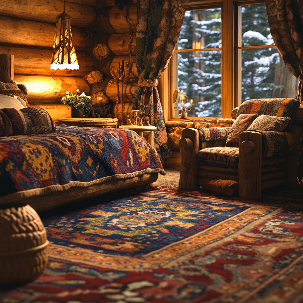 colorful rug bedroom 80