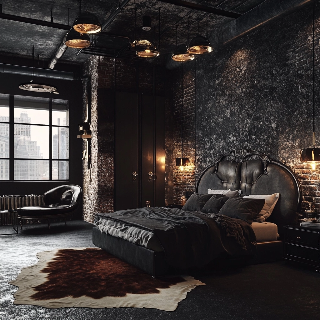 cow hide rug bedroom ideas 12