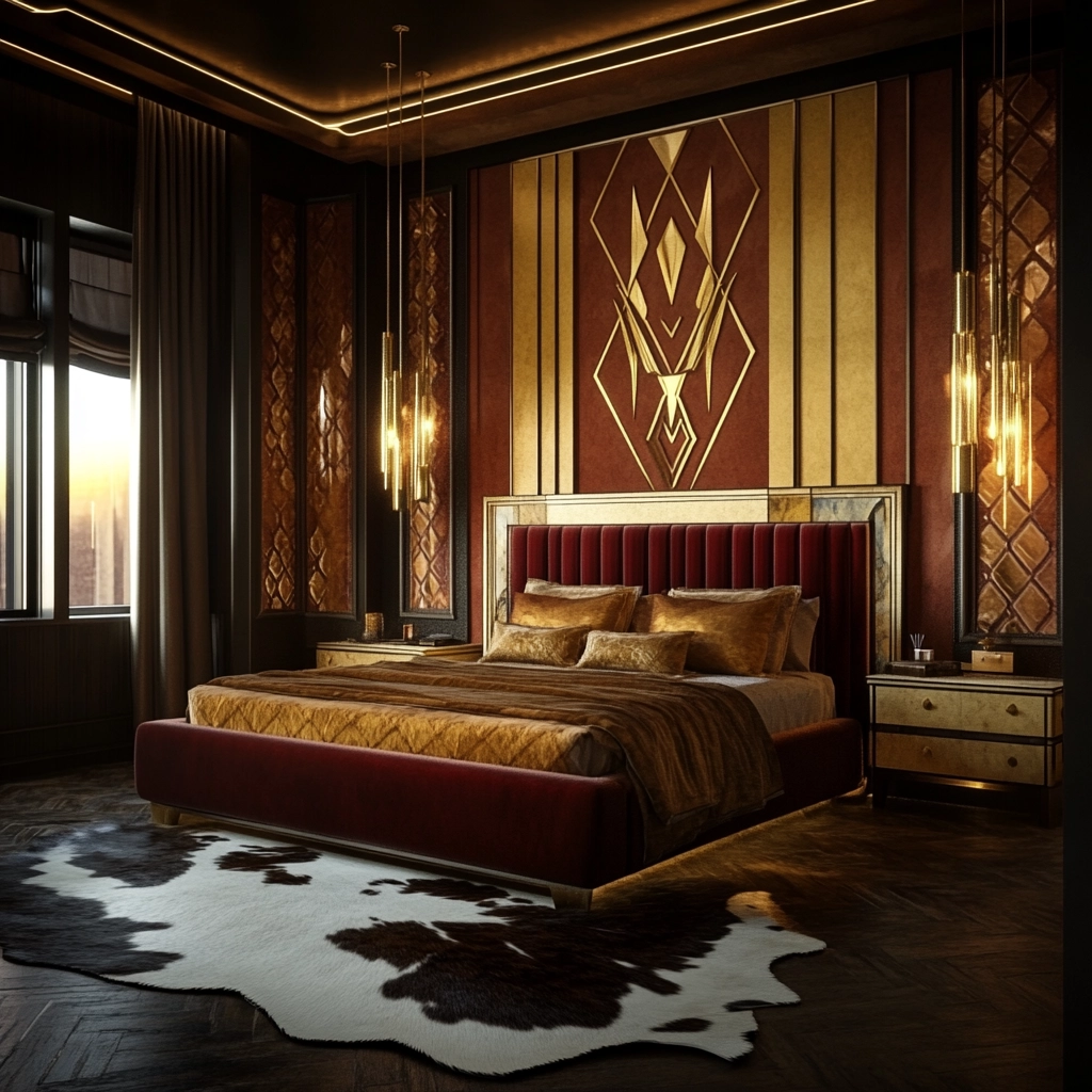 cow hide rug bedroom ideas 20
