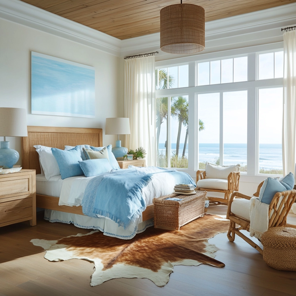 cow hide rug bedroom ideas 22