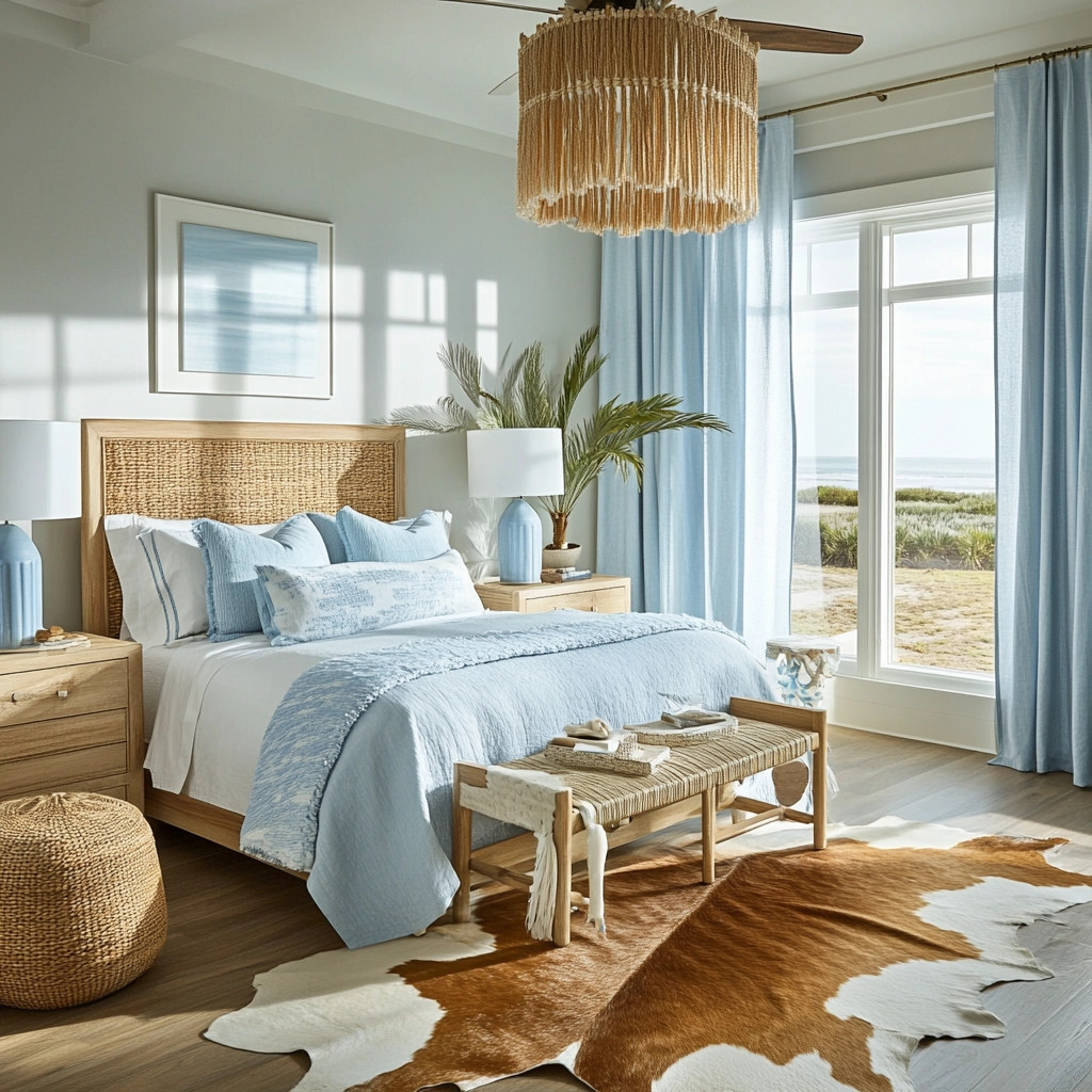 cow hide rug bedroom ideas 23