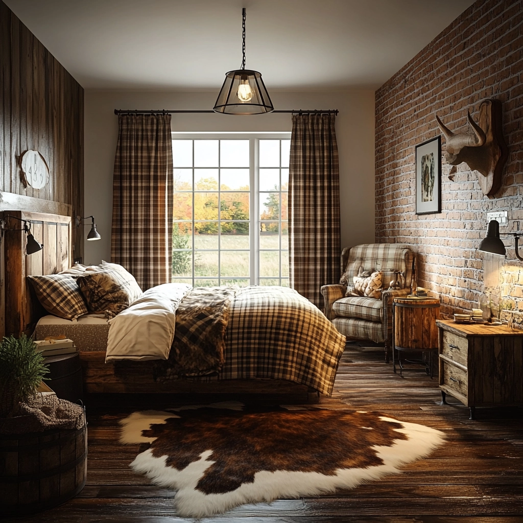 cow hide rug bedroom ideas 29