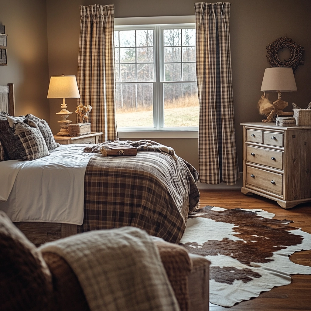 cow hide rug bedroom ideas 30