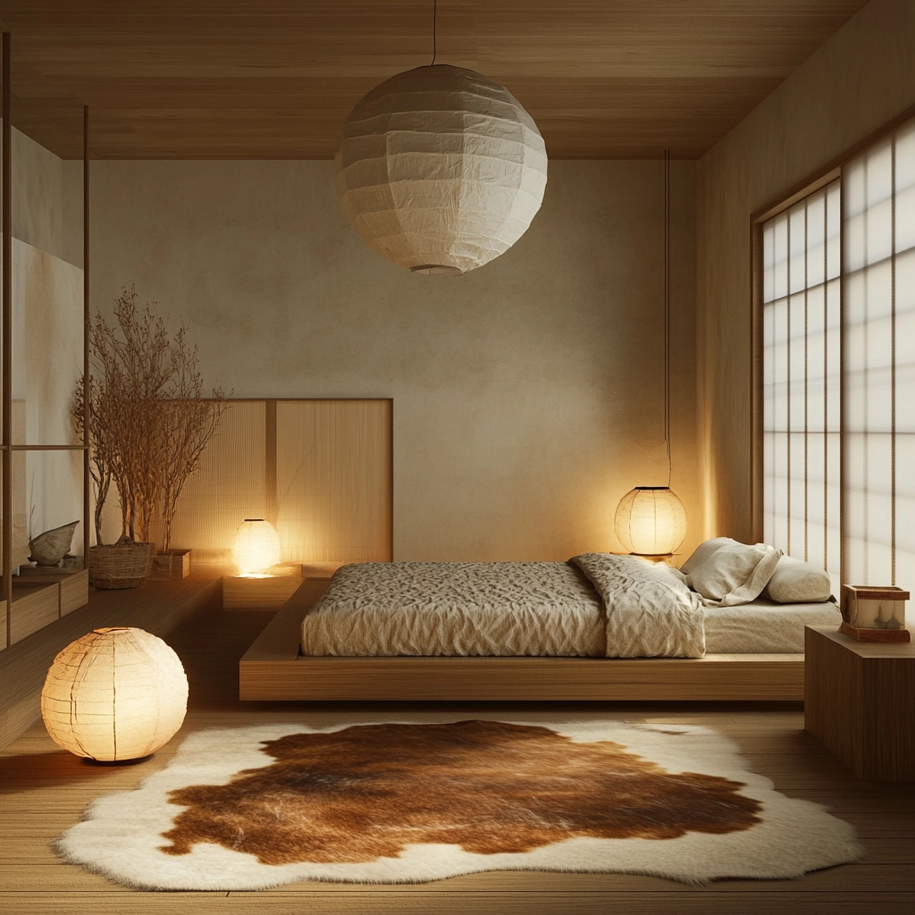 cow hide rug bedroom ideas 34