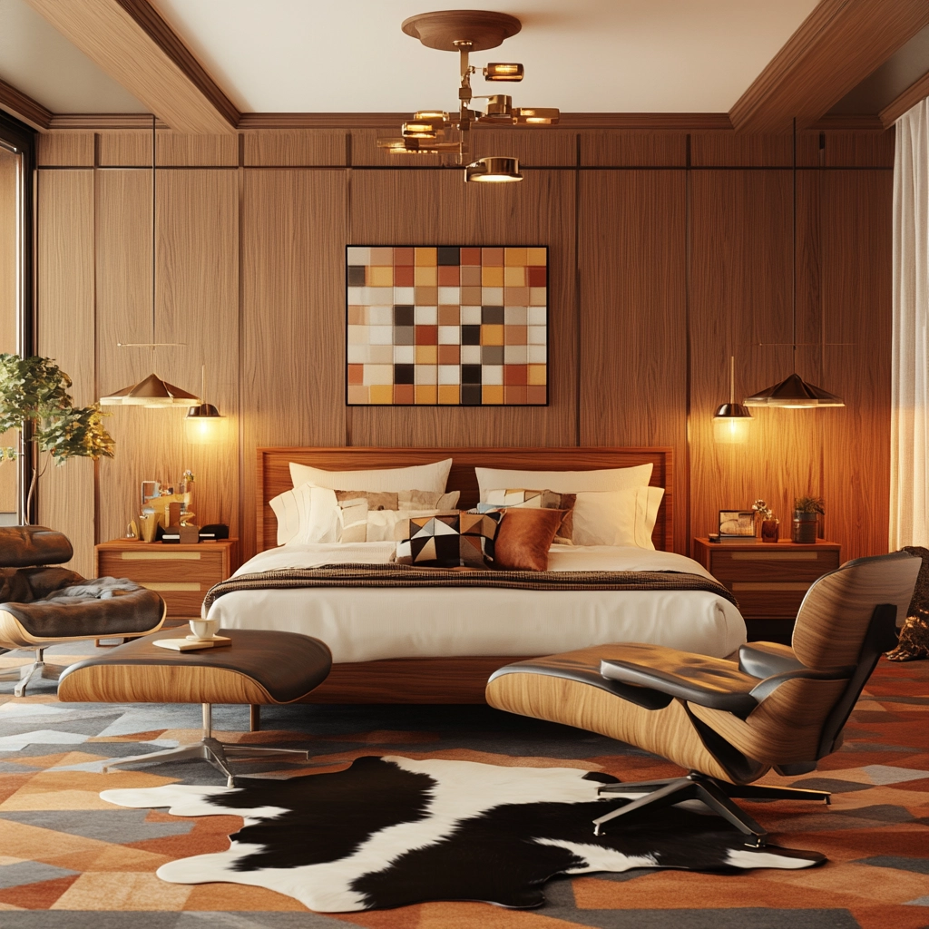 cow hide rug bedroom ideas 44
