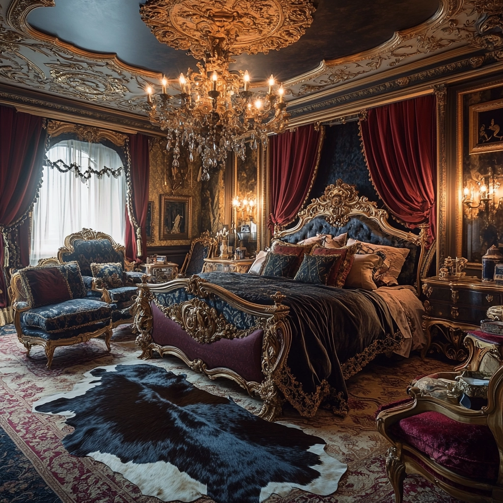 cow hide rug bedroom ideas 50