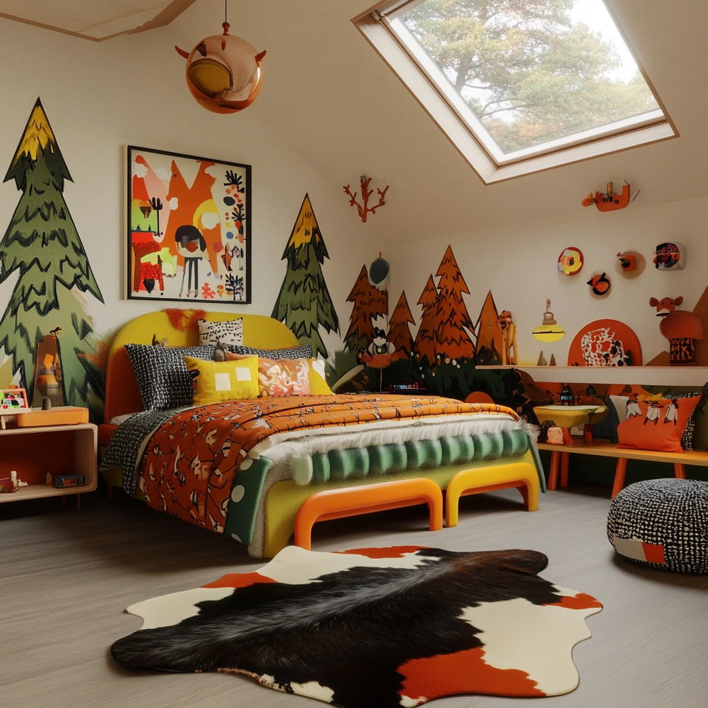 cow hide rug bedroom ideas 65