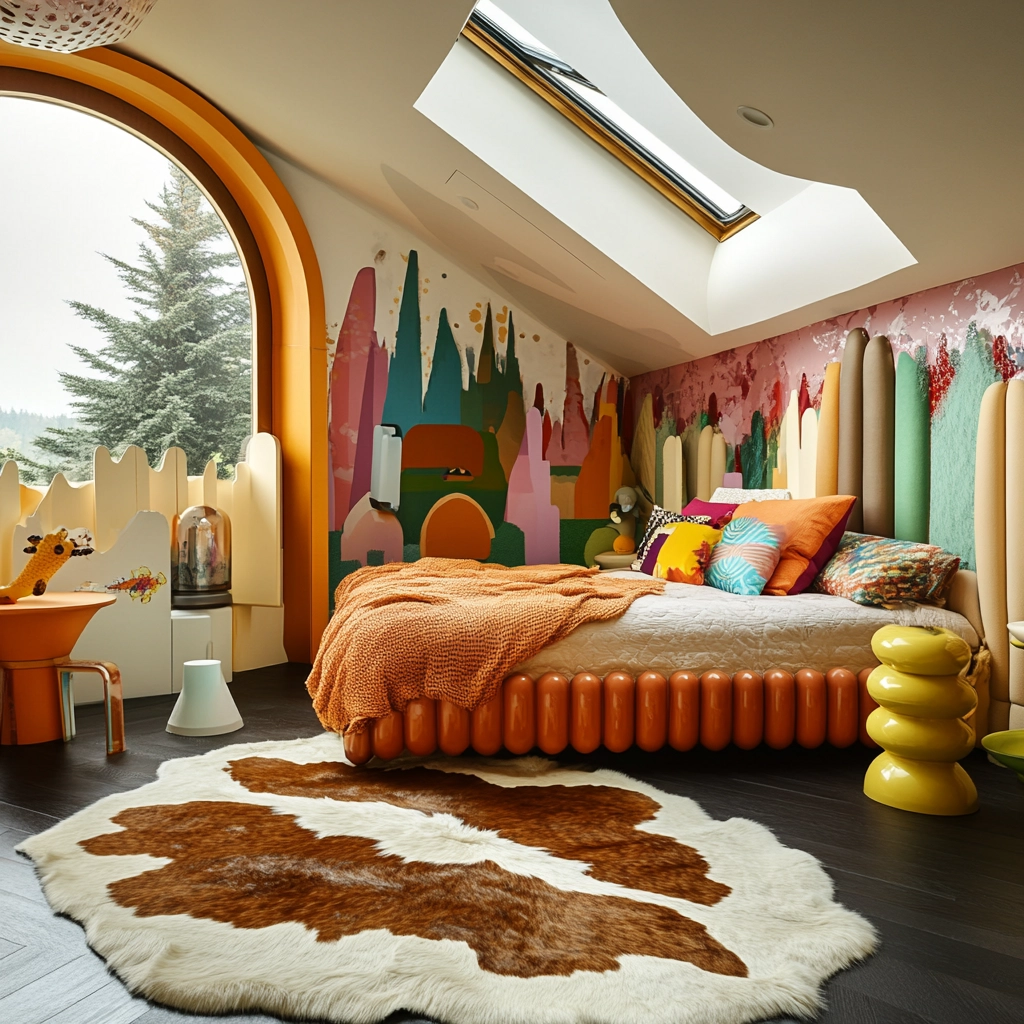 cow hide rug bedroom ideas 66