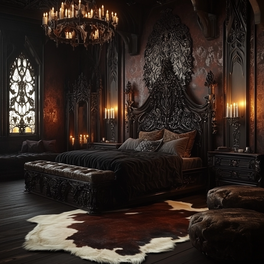 cow hide rug bedroom ideas 69