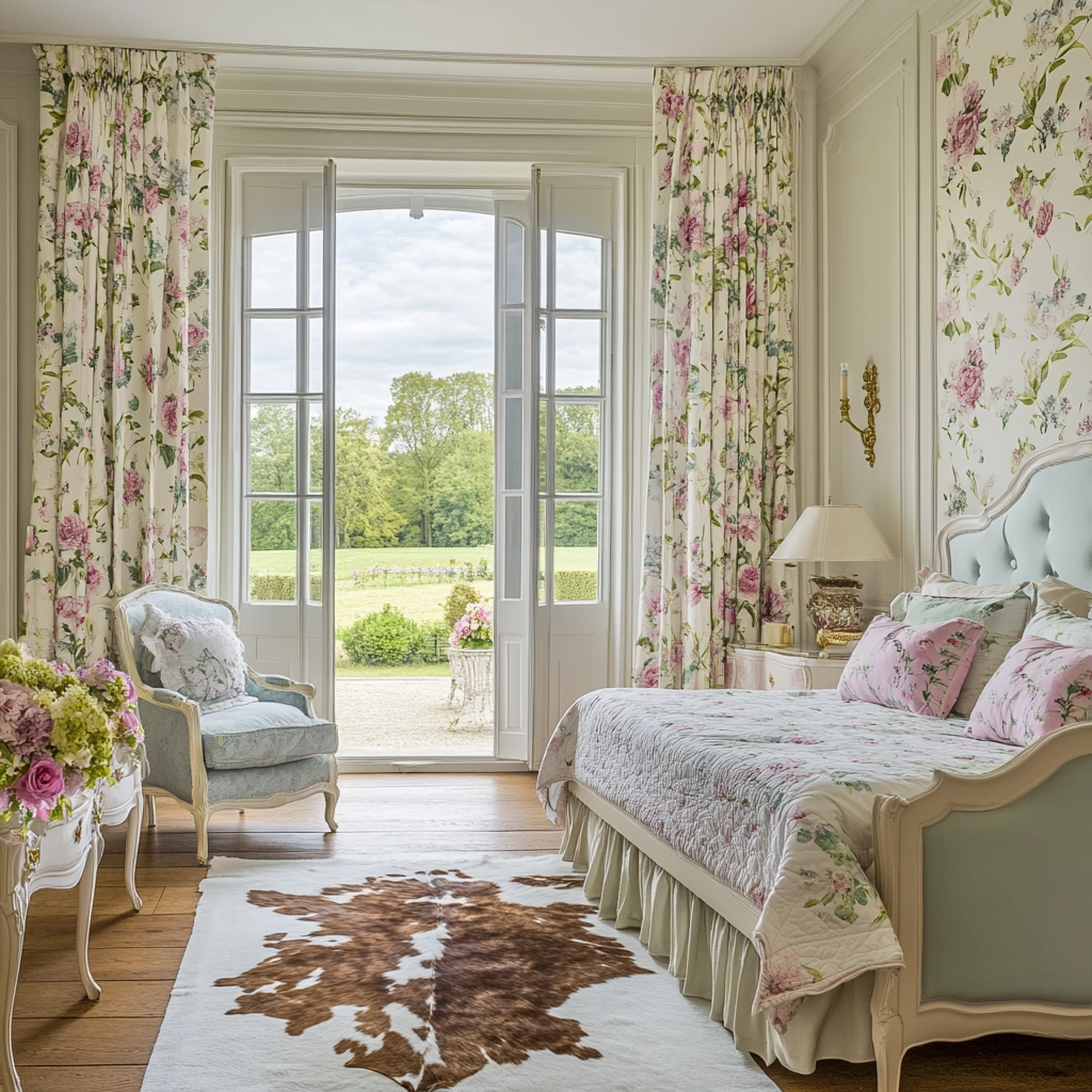 cow hide rug bedroom ideas 74