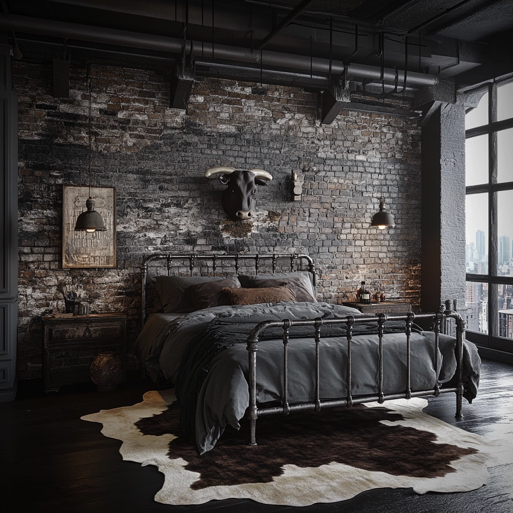 cow rug bedroom 10