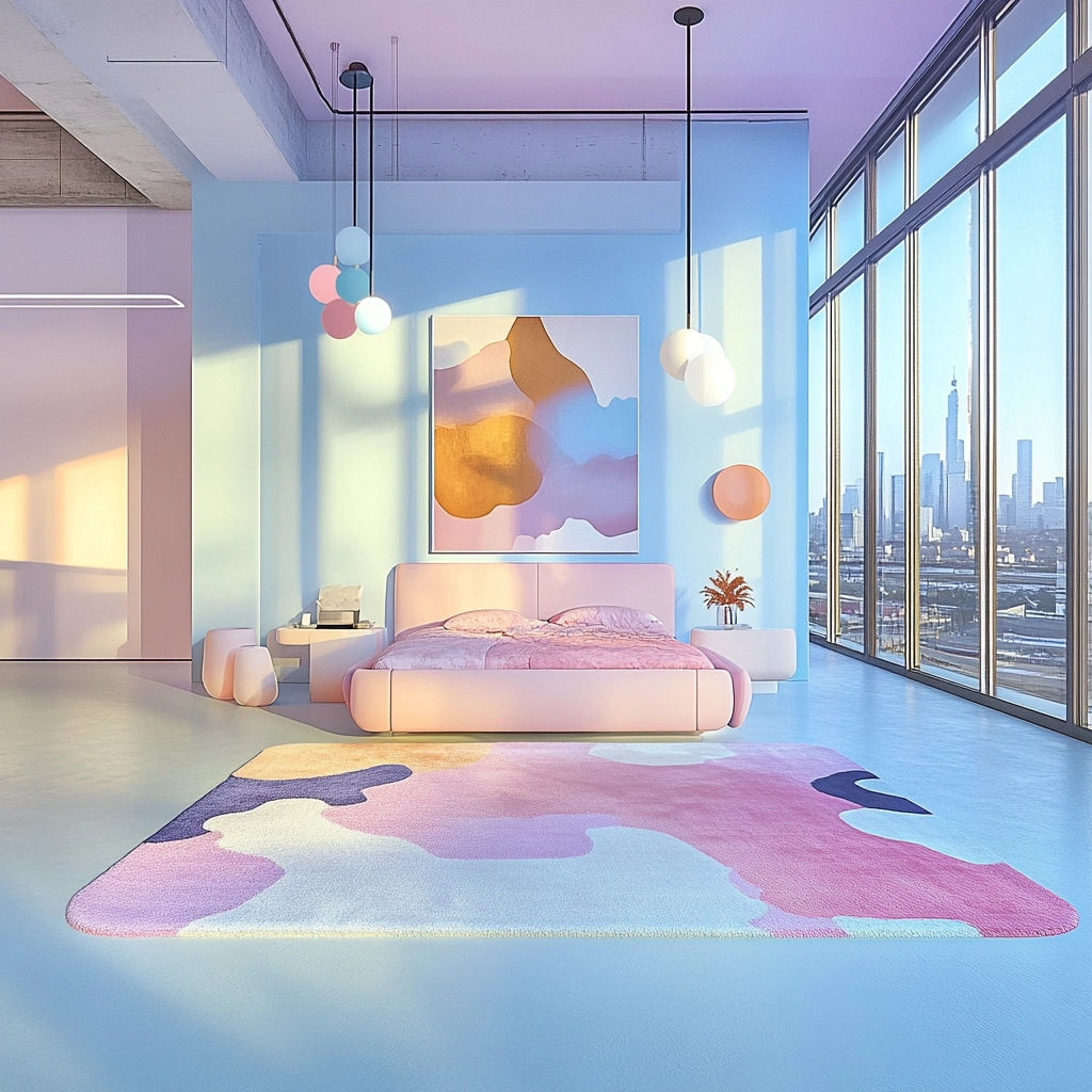 cow rug bedroom 14
