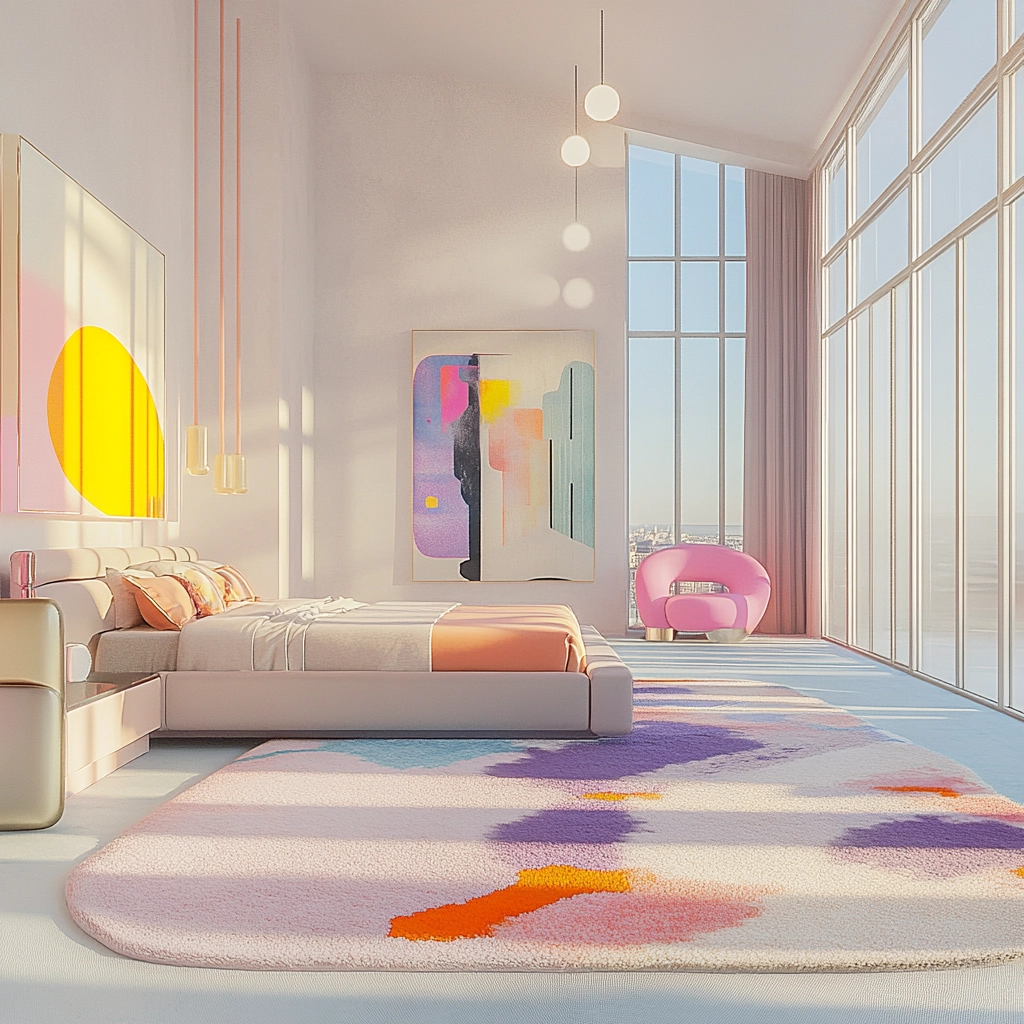 cow rug bedroom 16
