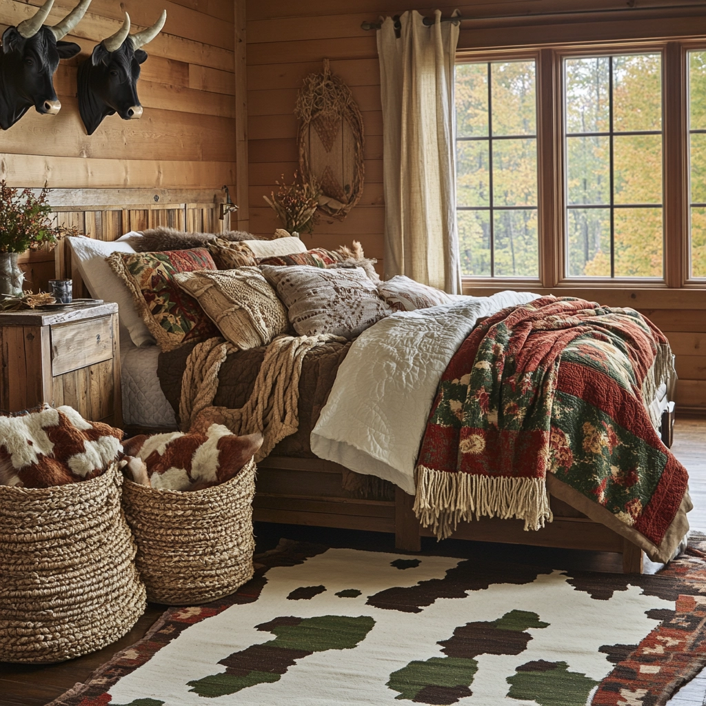 cow rug bedroom 20