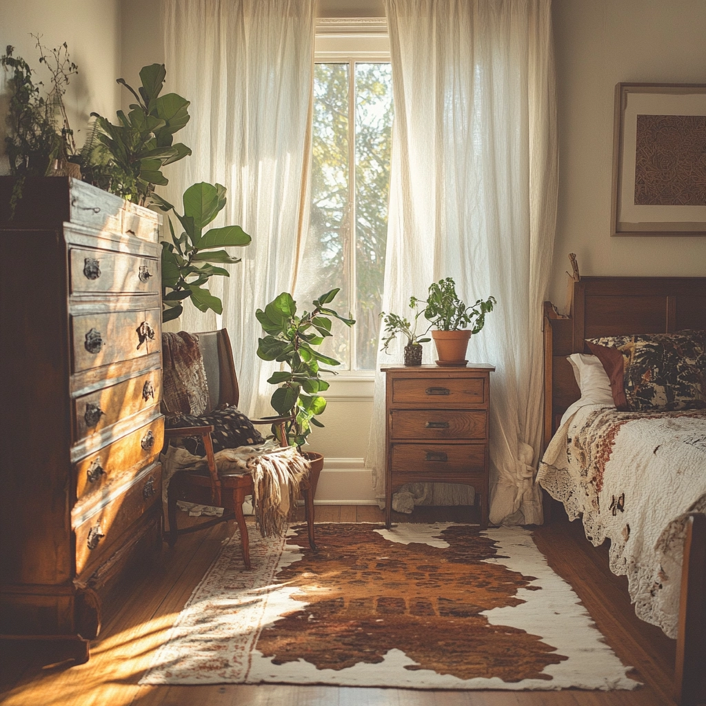 cow rug bedroom 3