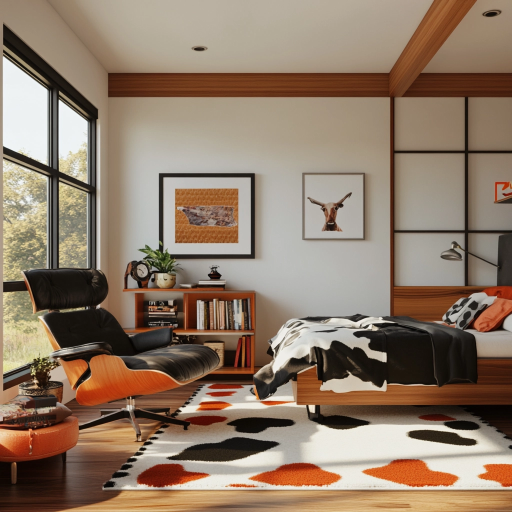 cow rug bedroom 31