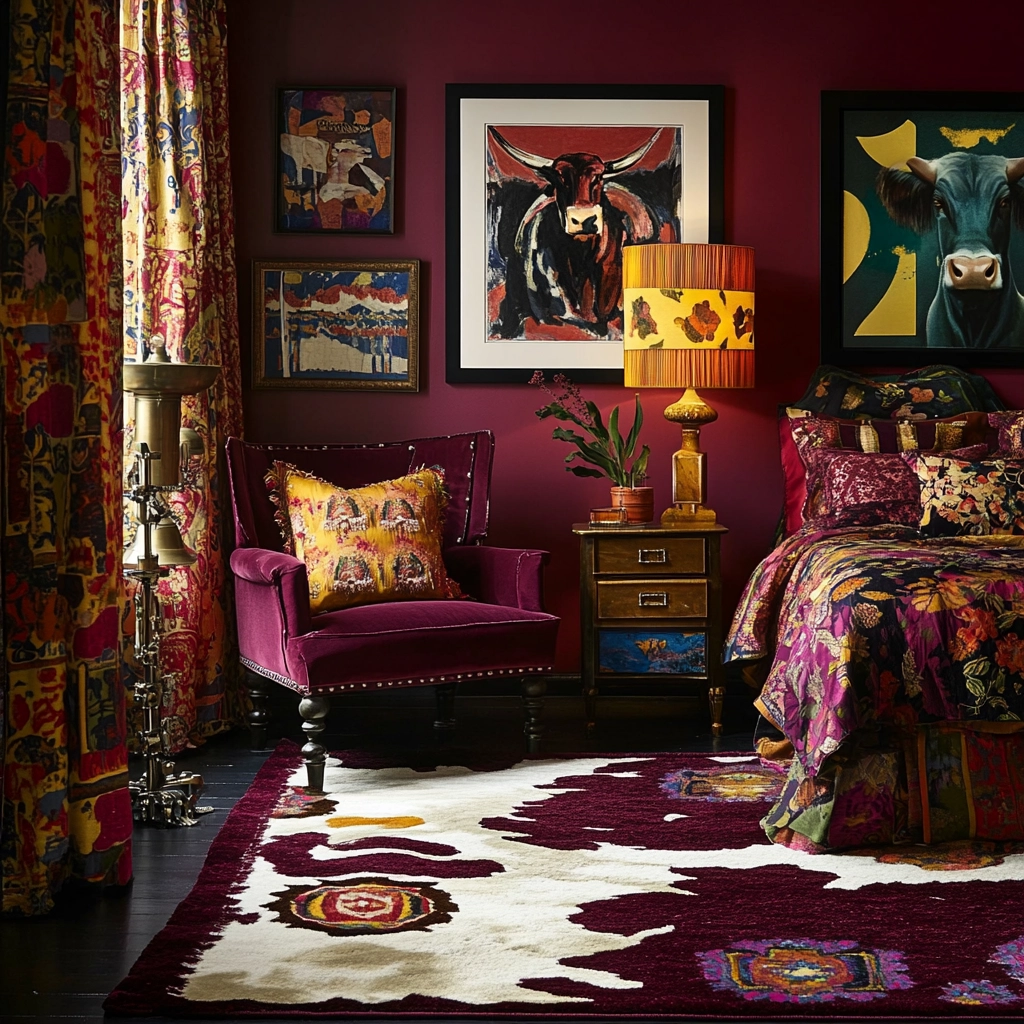 cow rug bedroom 39