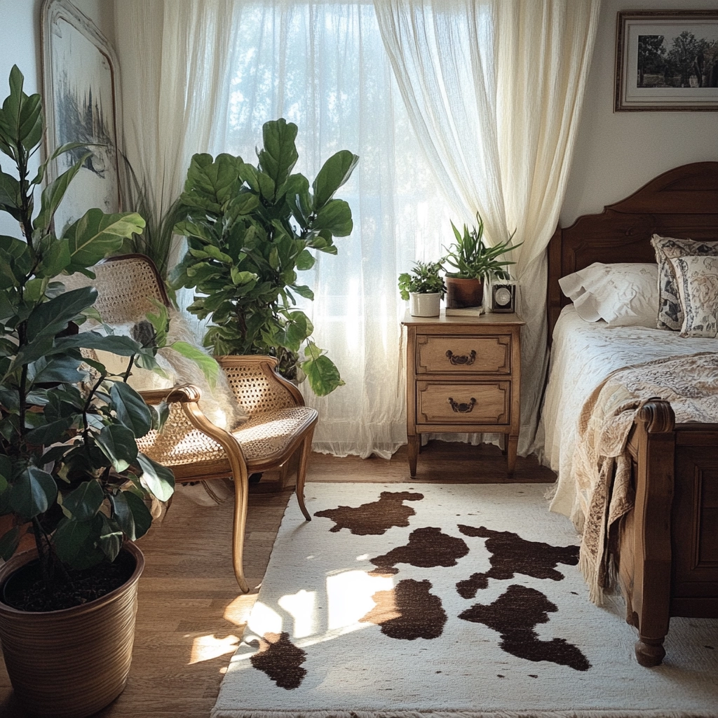 cow rug bedroom 4
