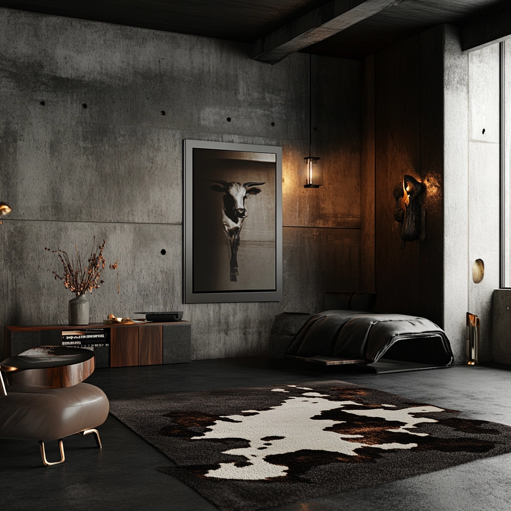 cow rug bedroom 57