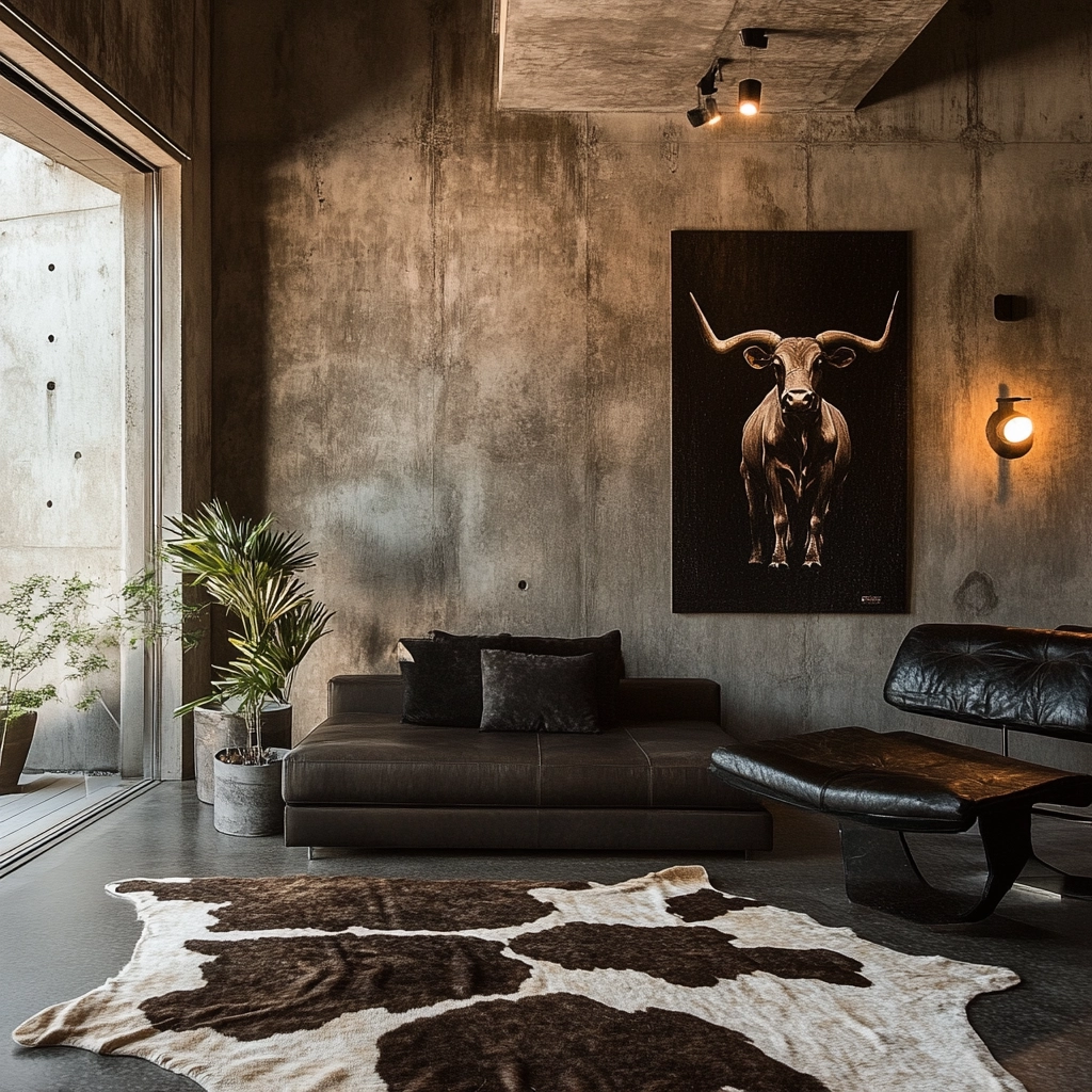 cow rug bedroom 58