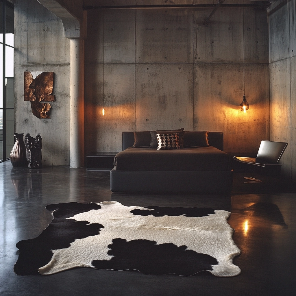 cow rug bedroom 59