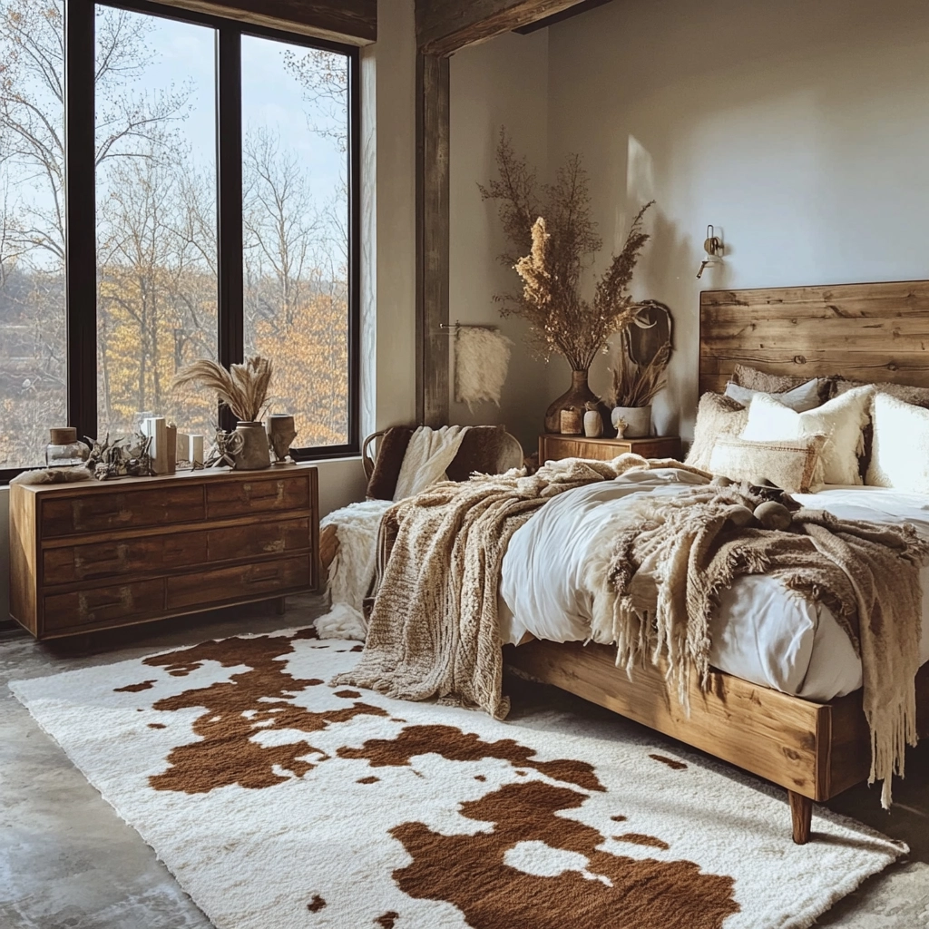 cow rug bedroom 72