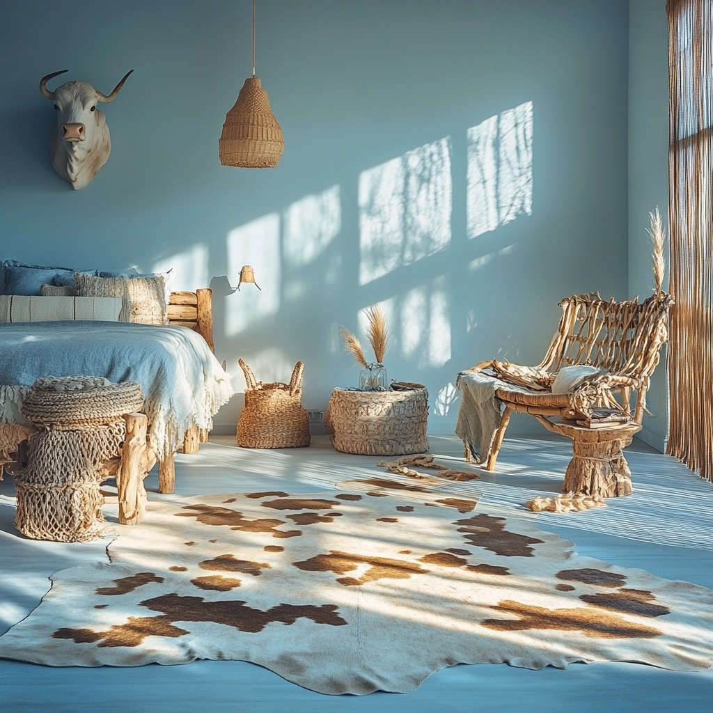 cow rug bedroom 76