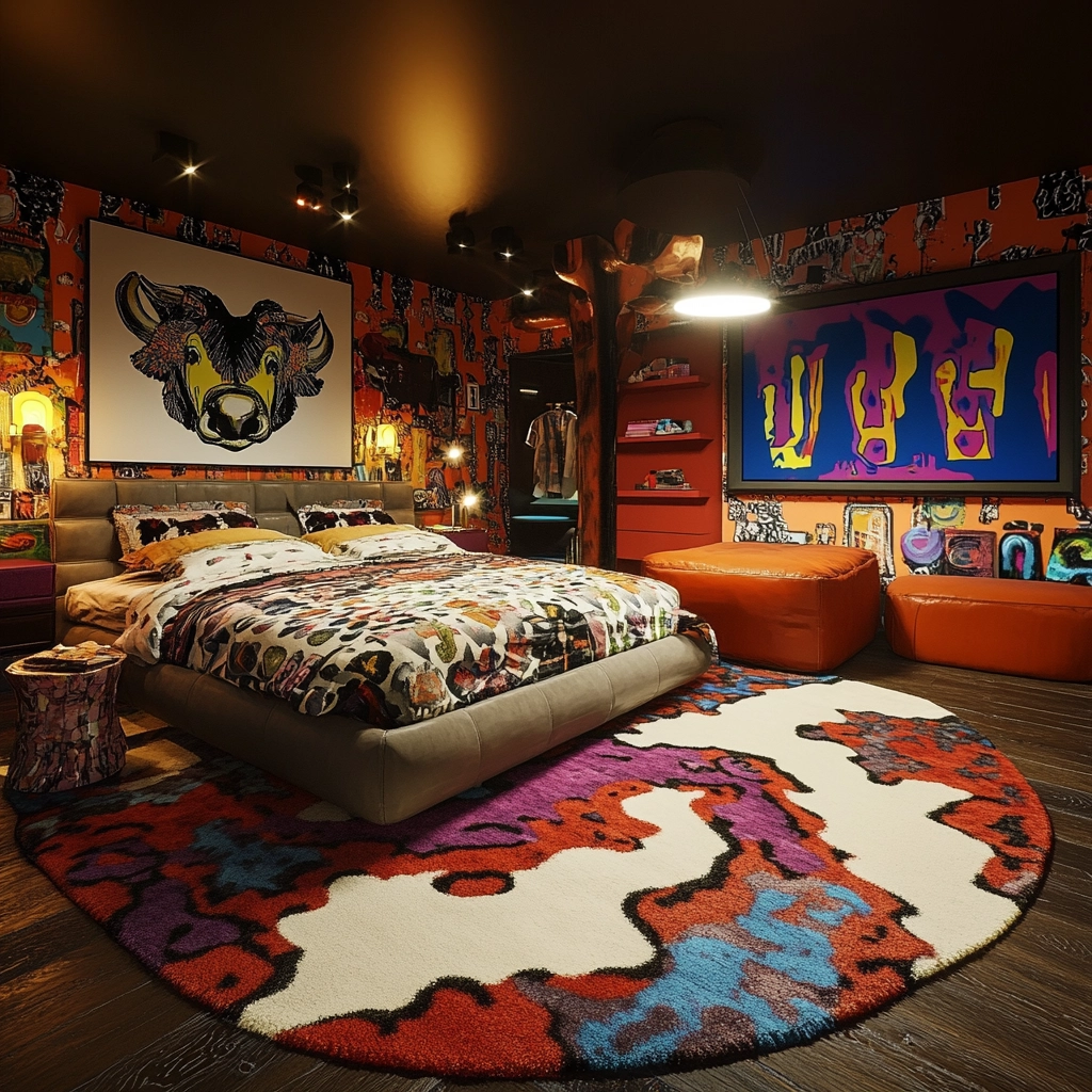 cow rug bedroom 77