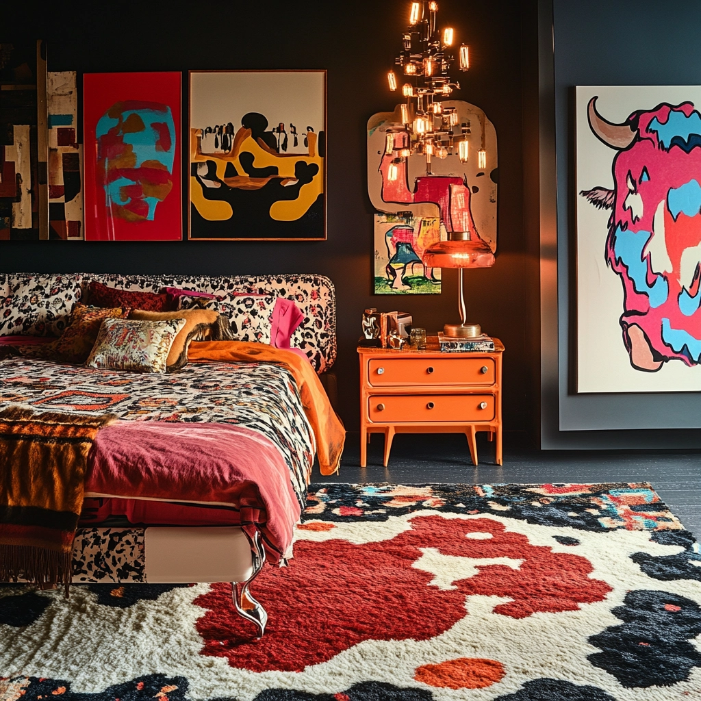 cow rug bedroom 79