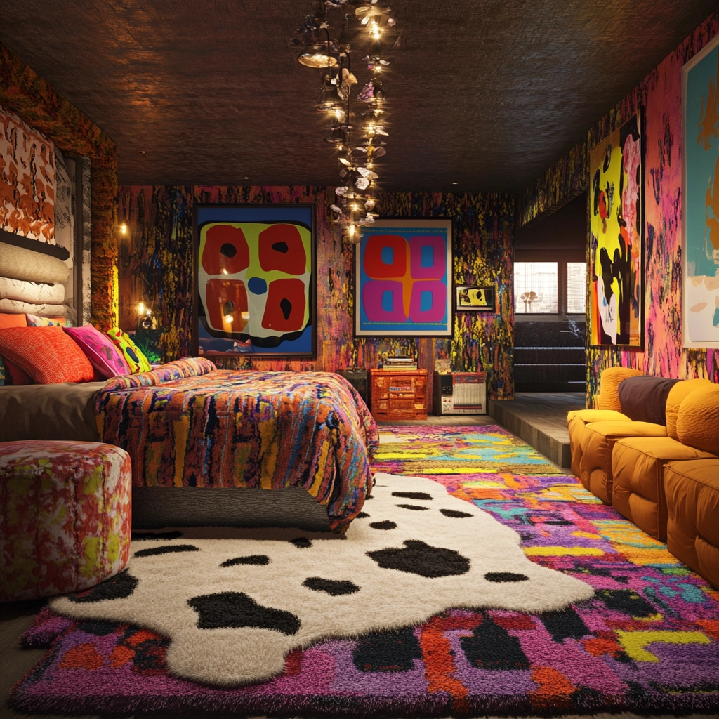 cow rug bedroom 80