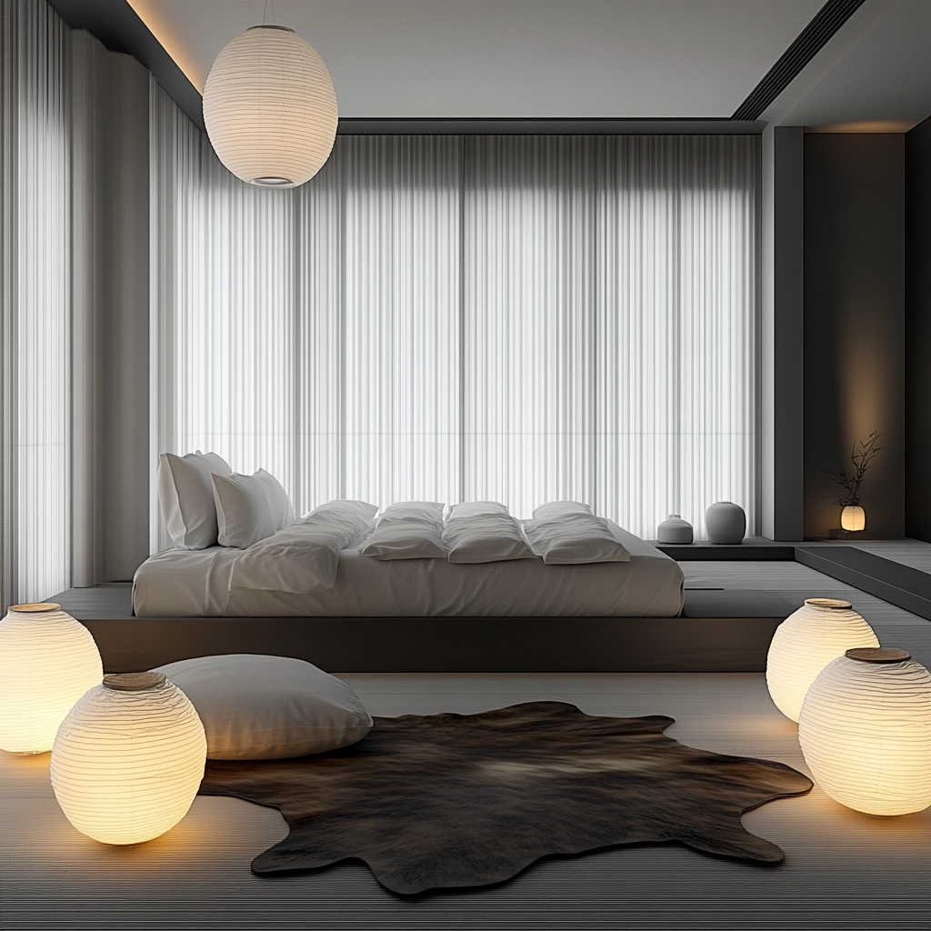 cowhide rug bedroom 19