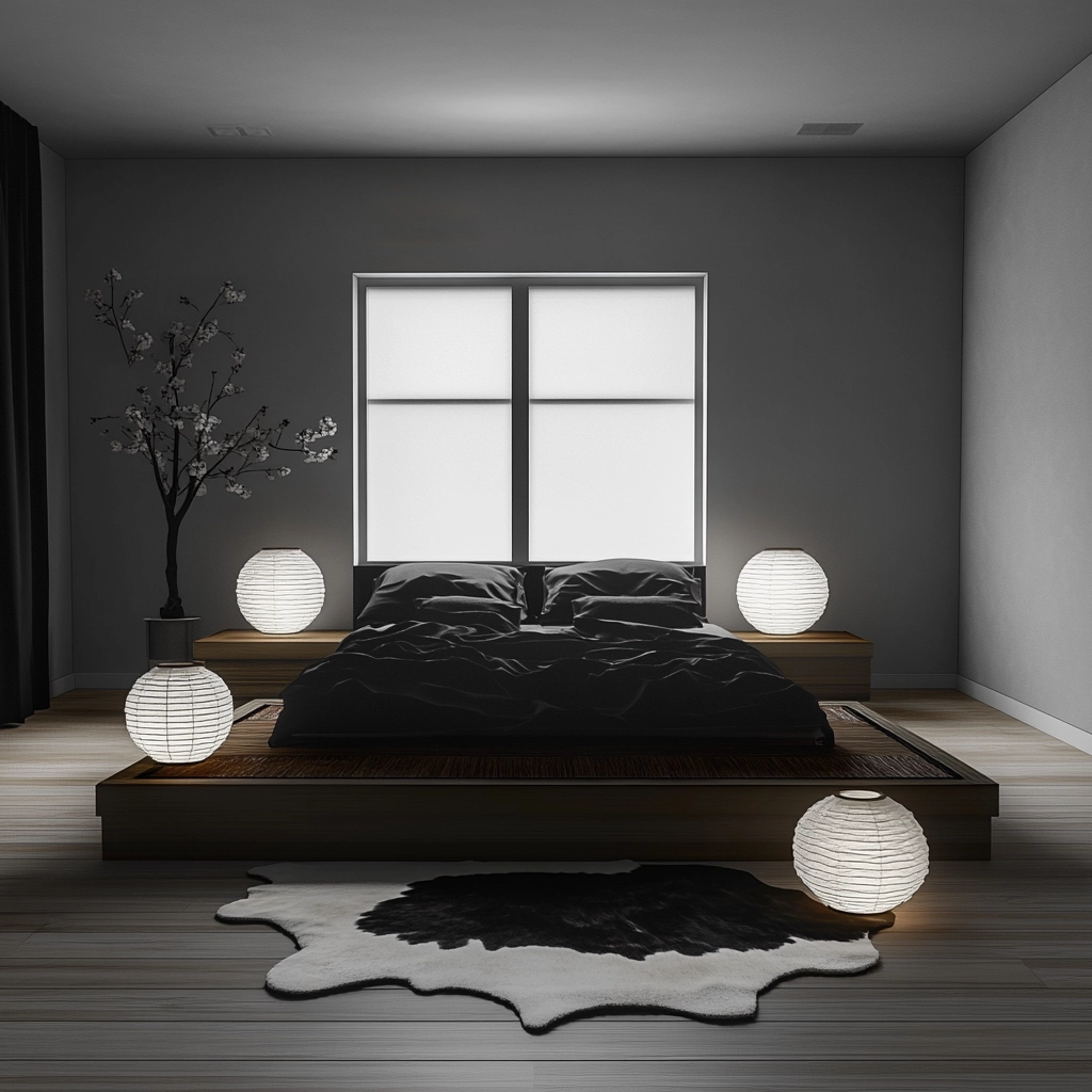 cowhide rug bedroom 20