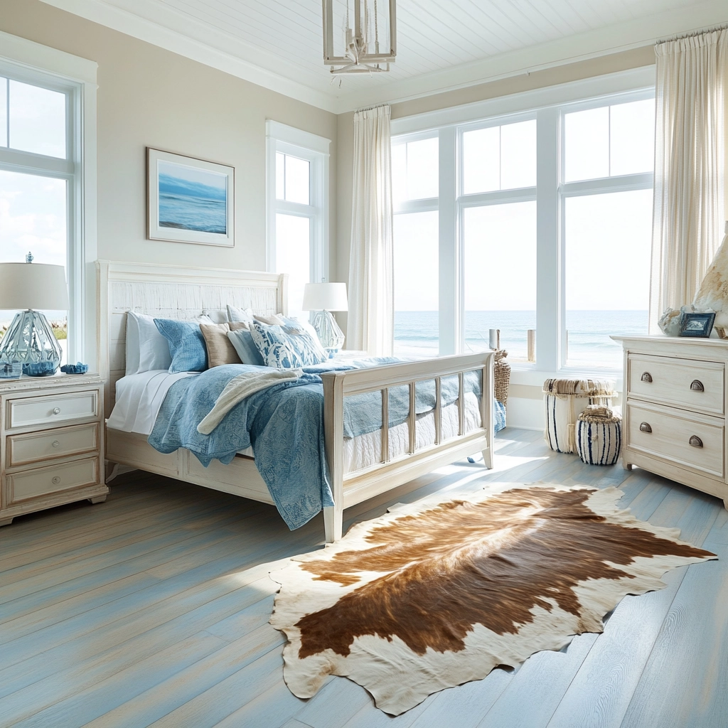 cowhide rug bedroom 29
