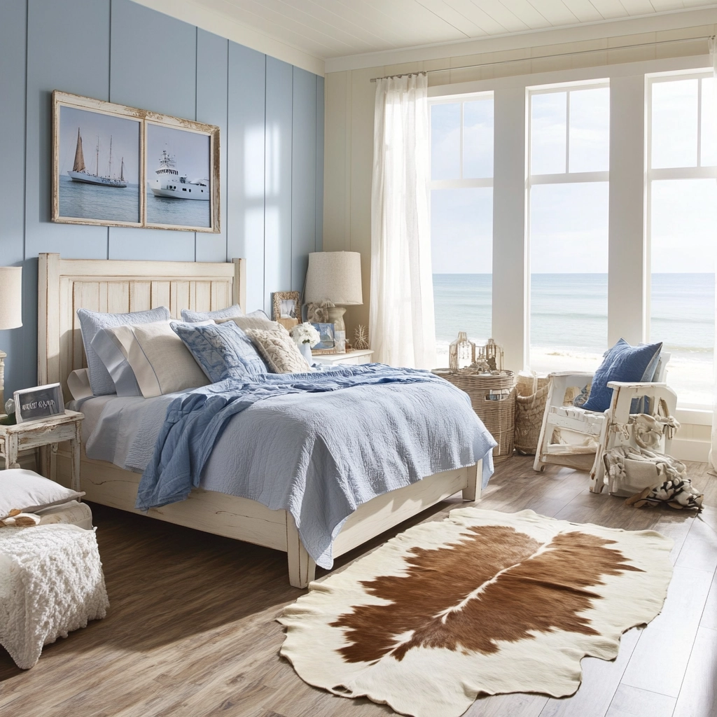 cowhide rug bedroom 30