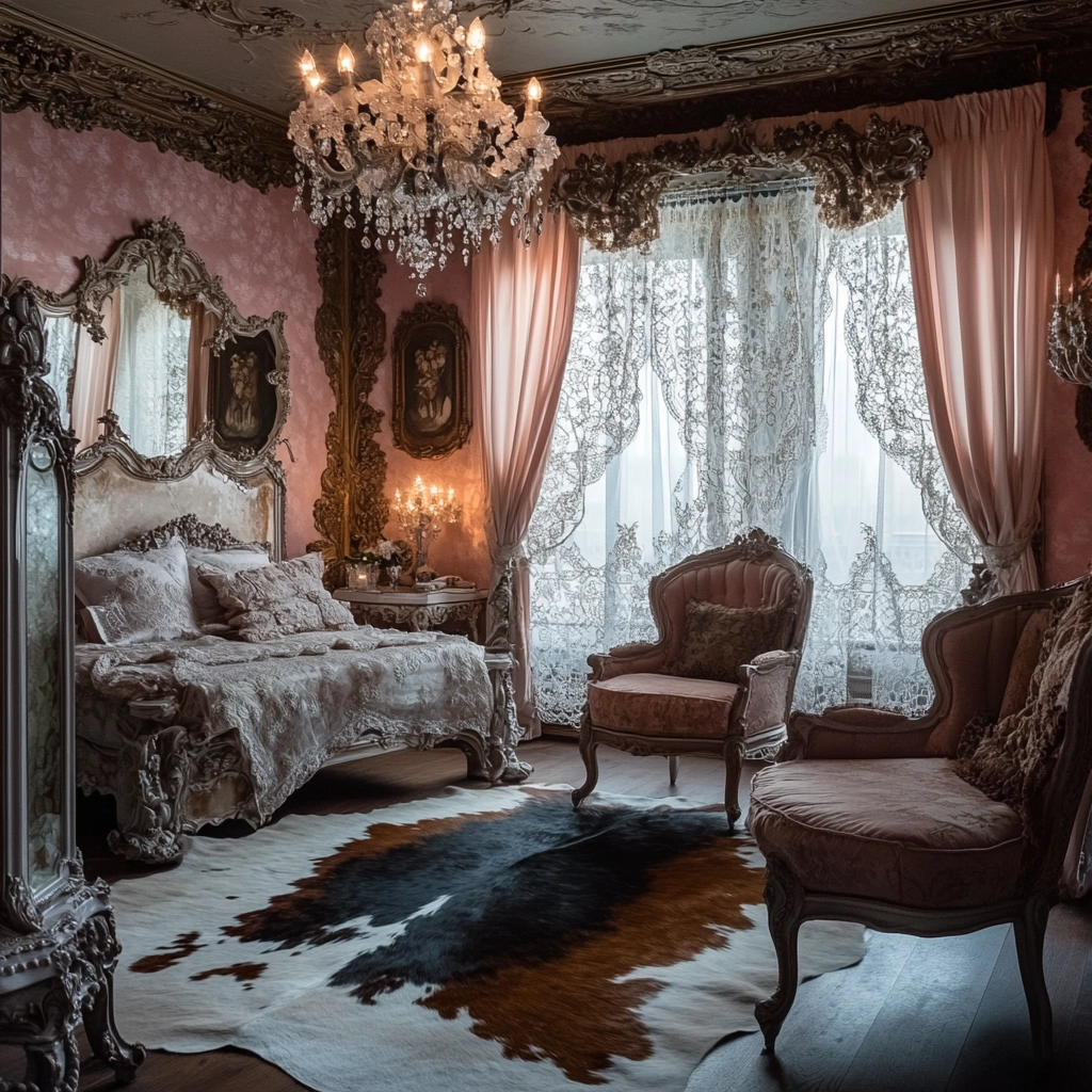 cowhide rug bedroom 34