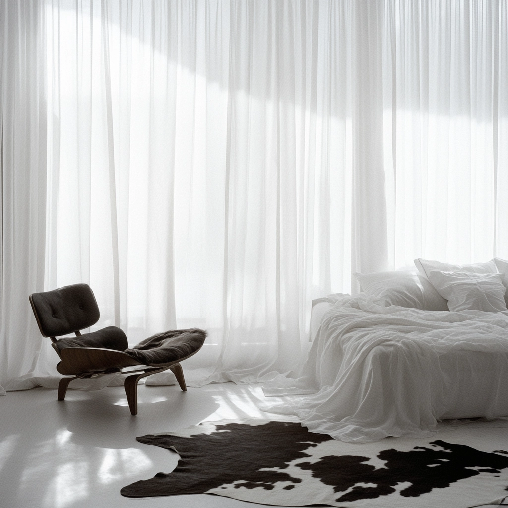cowhide rug bedroom 62