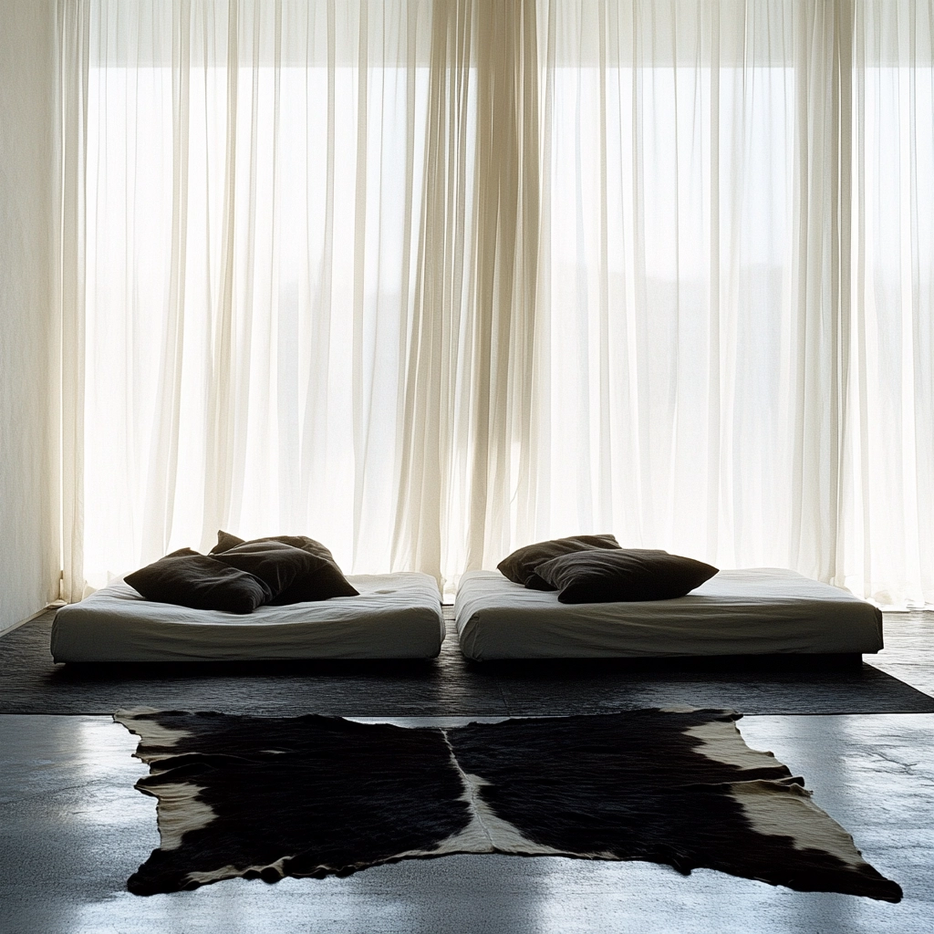cowhide rug bedroom 63