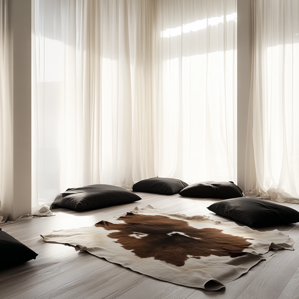 cowhide rug bedroom 64