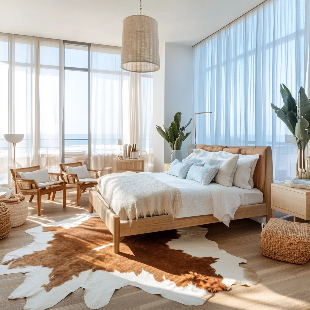 cowhide rug bedroom 70