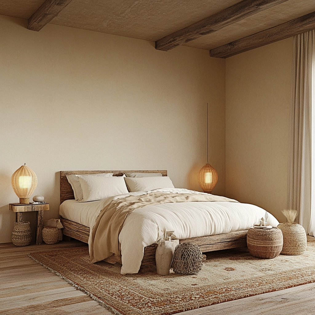 cream and beige bedroom 13