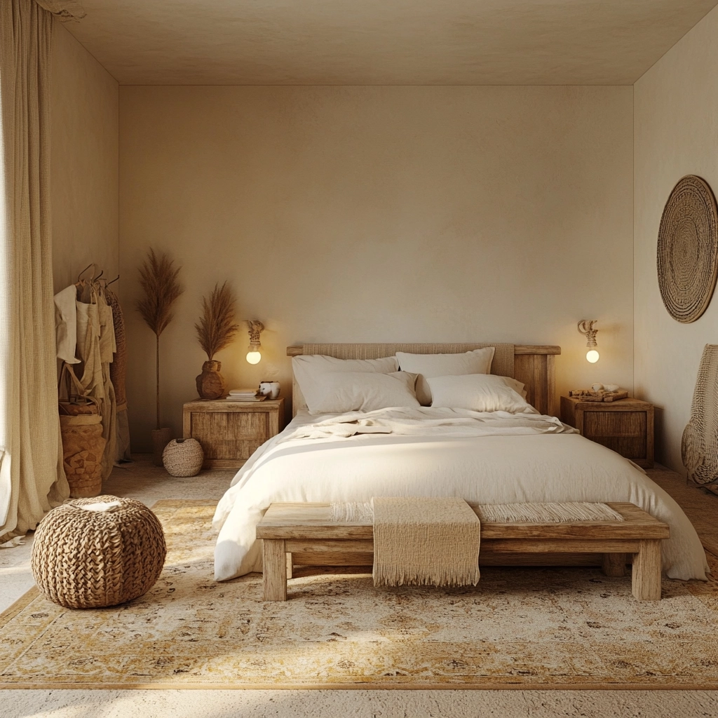 cream and beige bedroom 15