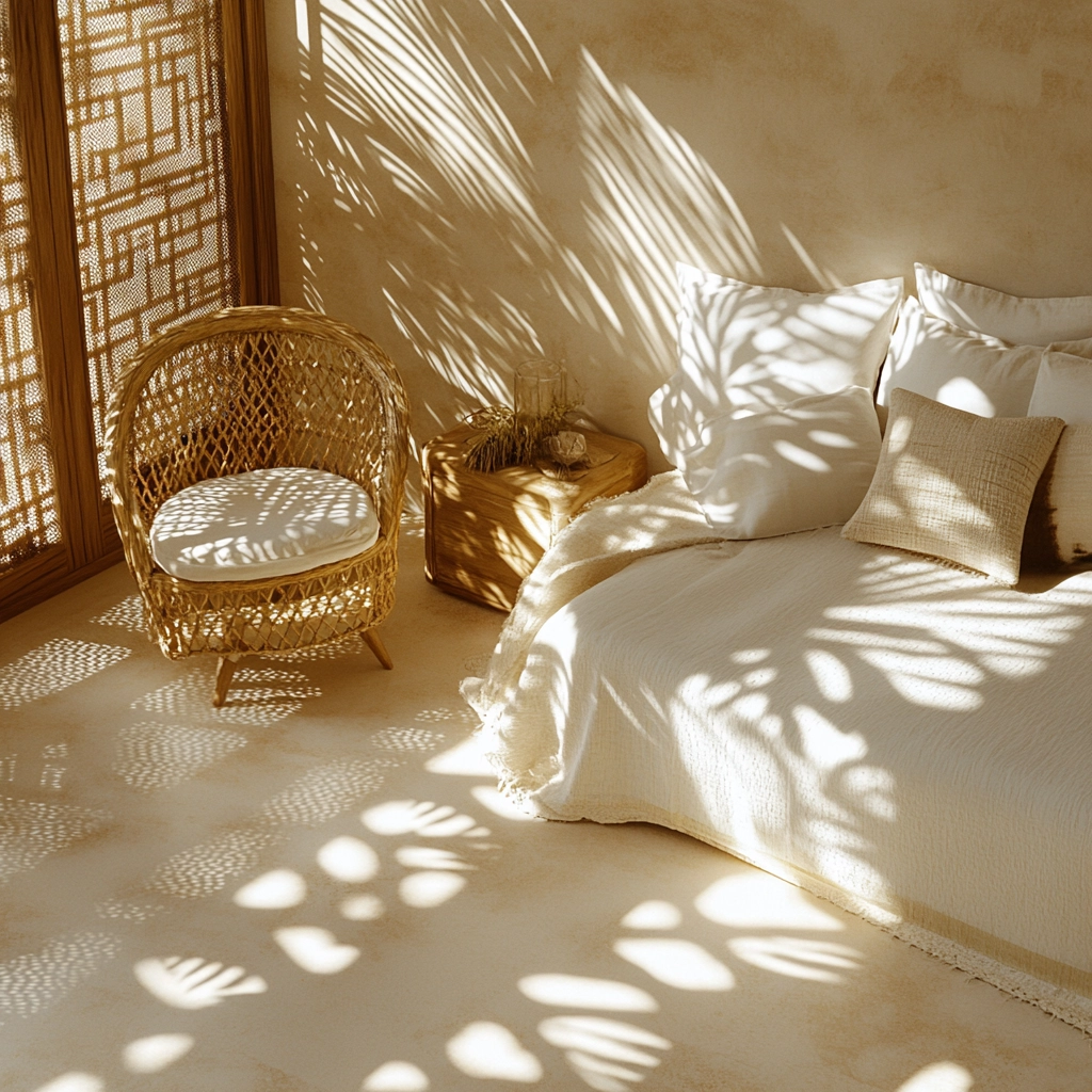 cream and beige bedroom 26