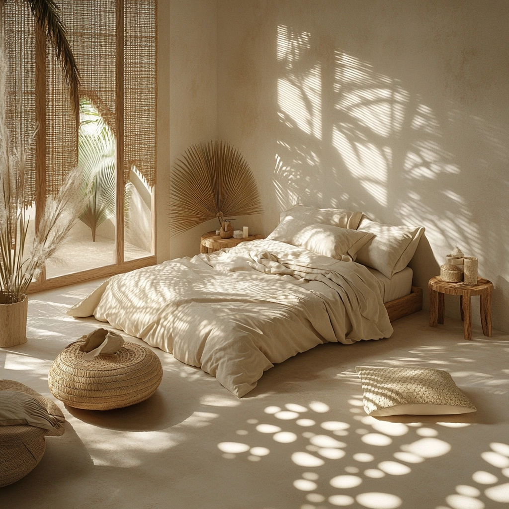 cream and beige bedroom 27