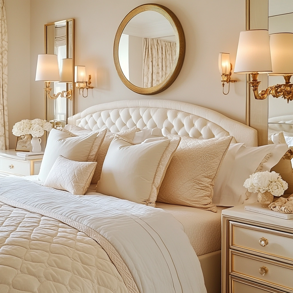 cream and beige bedroom 29