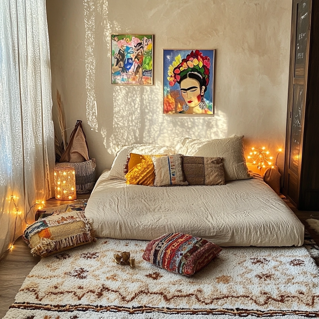 cream and beige bedroom 41