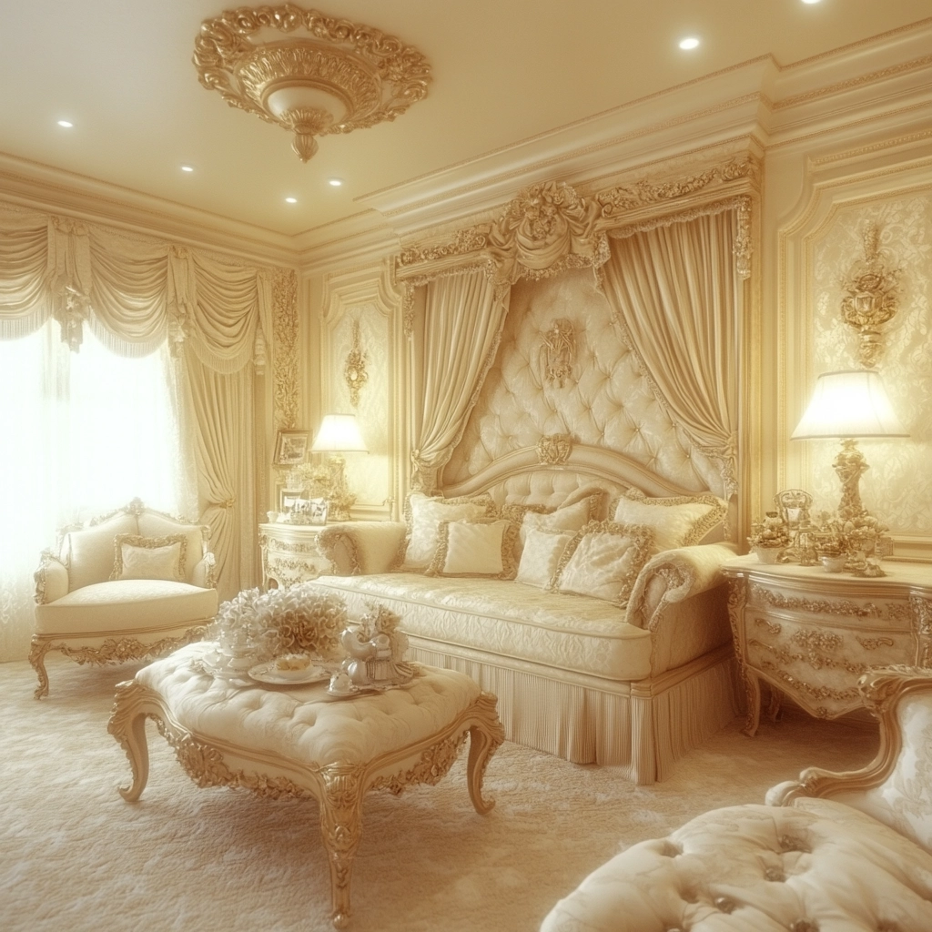 cream and beige bedroom 47