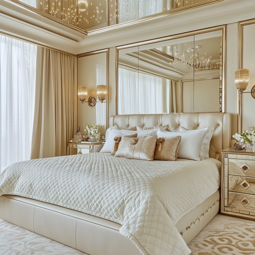 cream and beige bedroom 58