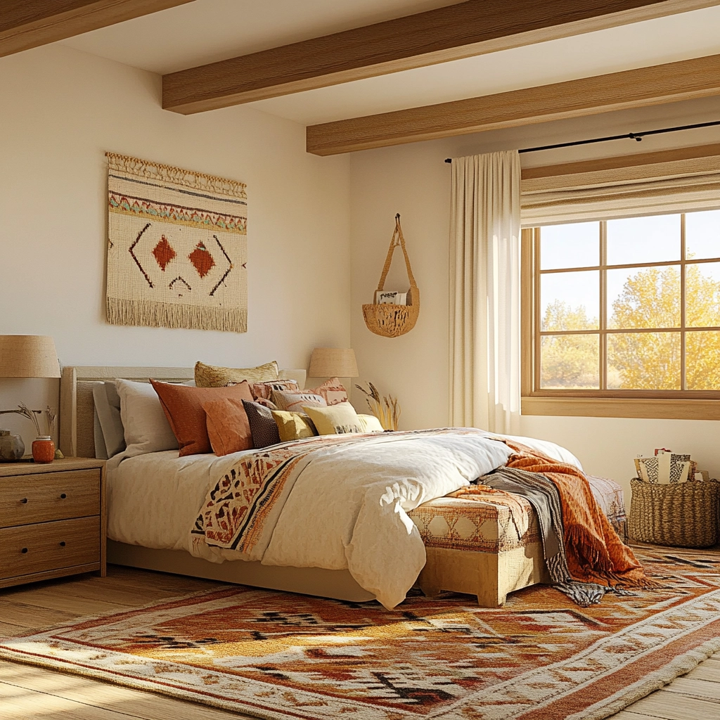 cream and beige bedroom 69