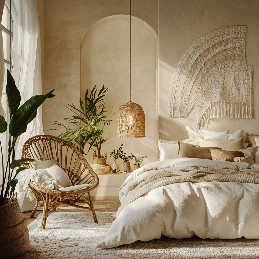 cream and beige bedroom 7