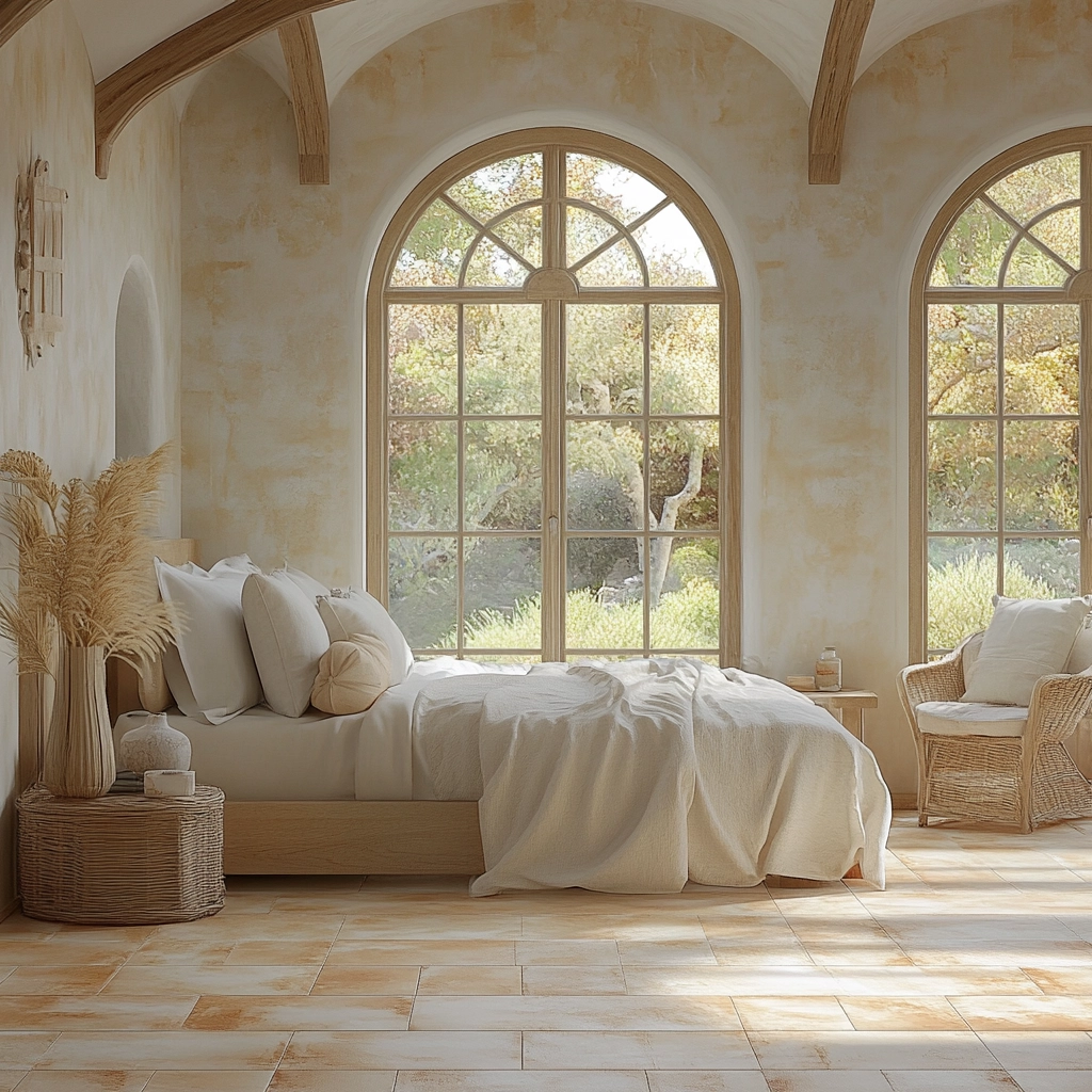 cream and beige bedroom 73